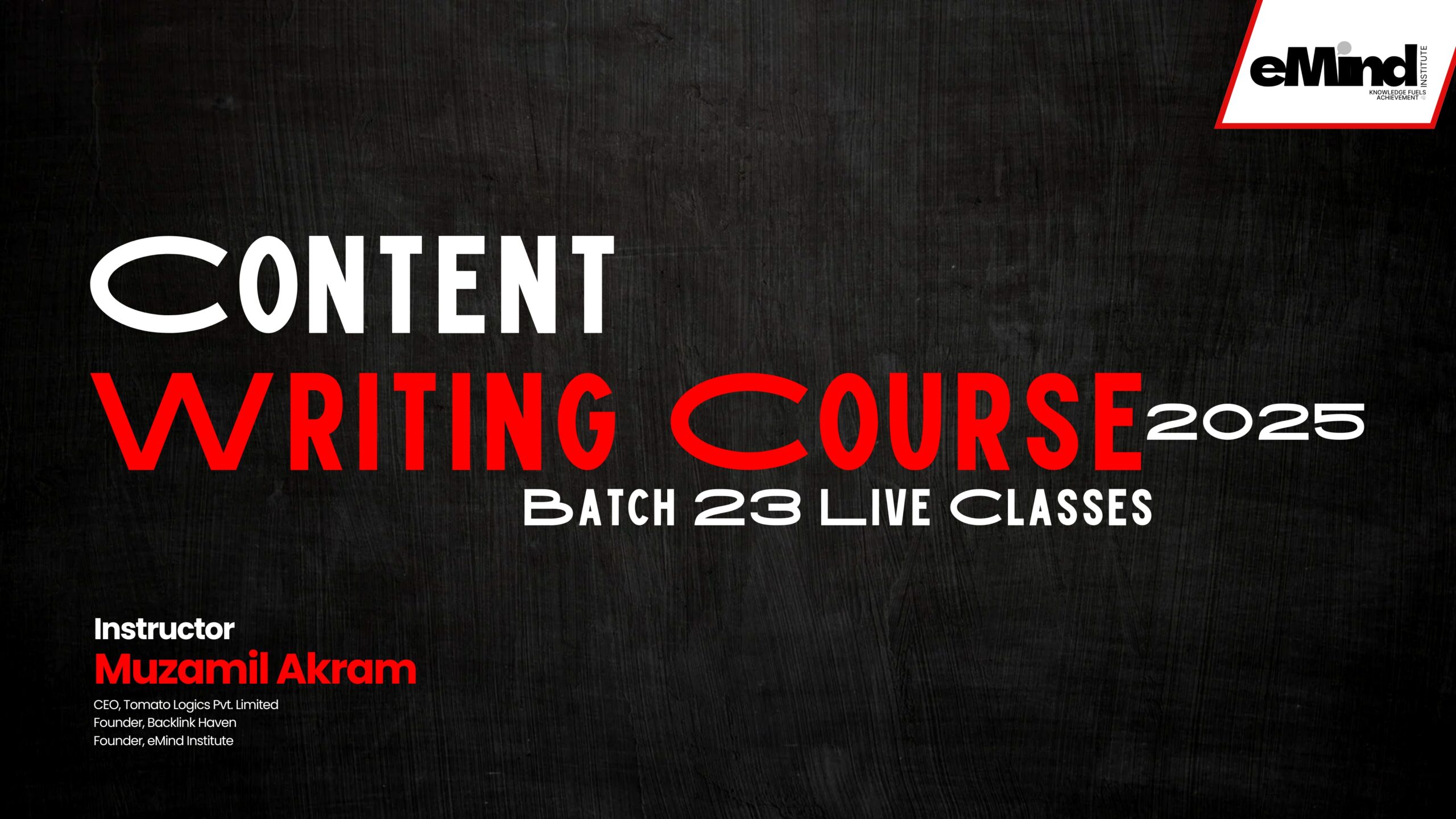 Content Writing Batch 23 Live Classes